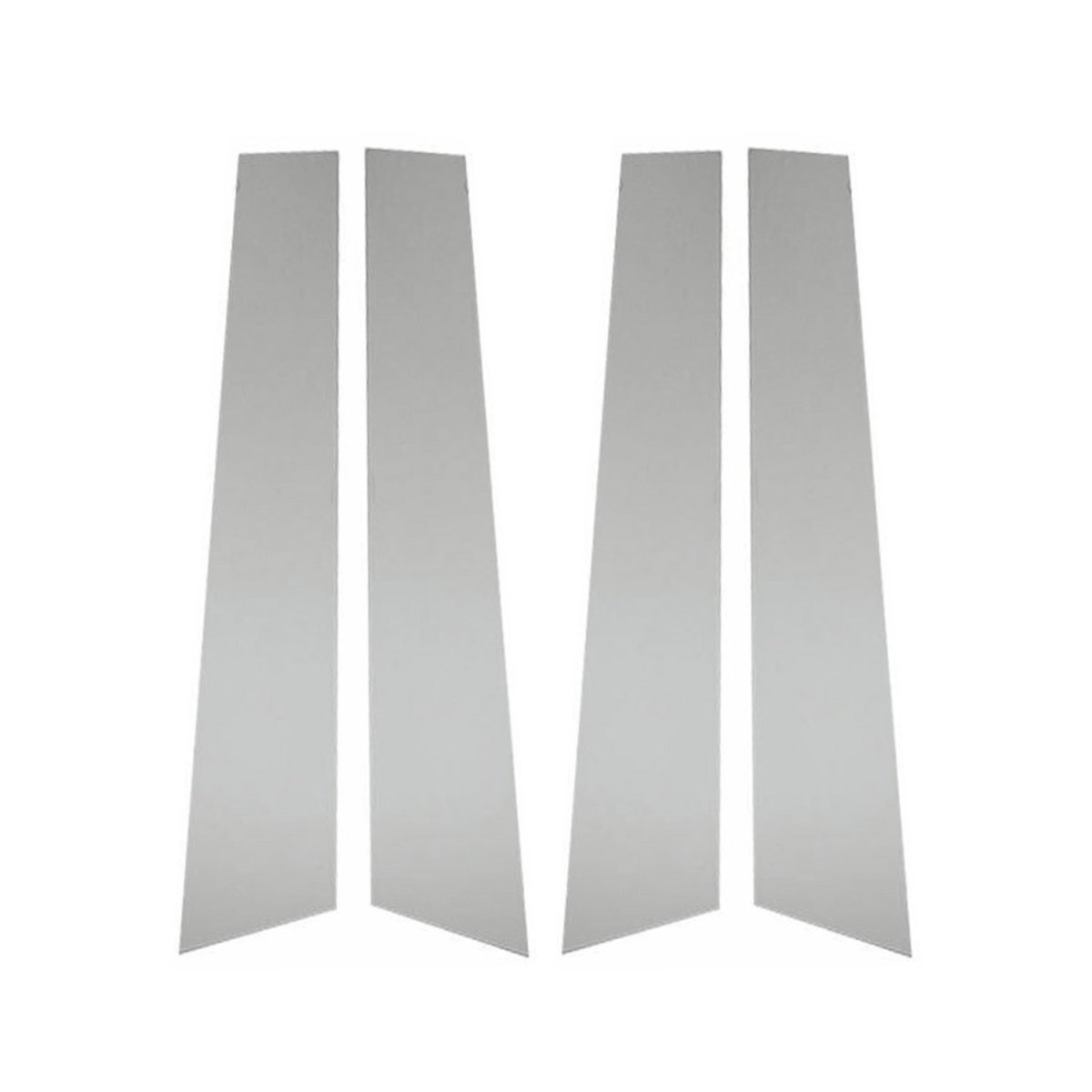 Toyota Corolla Pillar Trims - Omac - S.Steel 4 Pcs - Gloss Silver - 2019-2025